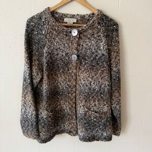 Allison Daley Y2K Women's Gray and Brown Cardigan